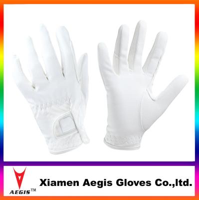 China Best Selling Brand Quality Fashion Leather Gloves OEM Golf Glove Warm White Female Spandex Sheepskin Leather Glove With Printed Logo for sale