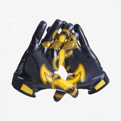 China High Quality American Football Rugby Goalkeeper/Soccer Player/Football Receiver Gloves With New Different Design Custom for sale