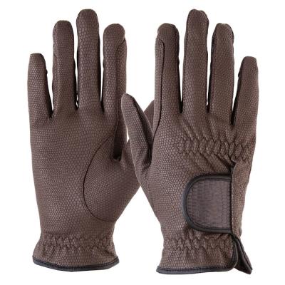 China Breathable Durable Synthetic Leather Horse Riding Gloves / Equestrian Horse Riding Gloves Both Hands for sale