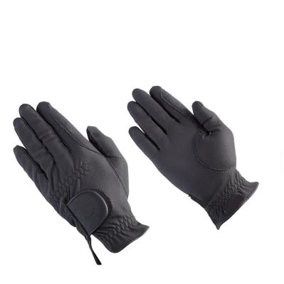 China Equestrian Durable Custom Logo Leather Riding Gloves For Men for sale