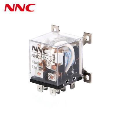 China NNC Clion high relay CE 30A transparent power relay dc 12v NNC71A1-2Z(IQX-12F) with 8 pins for sale