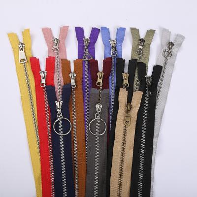 China Other Custom Length Band #5 Open End Colorful Woven Metal Zipper for sale