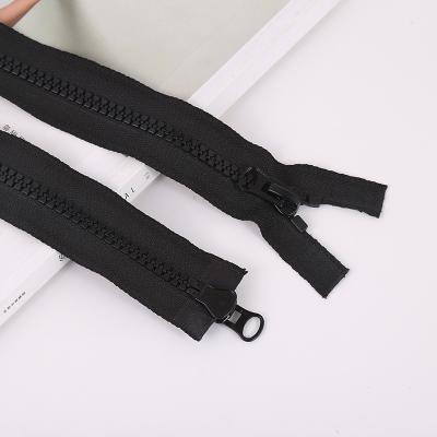 China New Fashion 5# Auto Lock Durable Double Sliders Resin Long Chain Zipper for sale