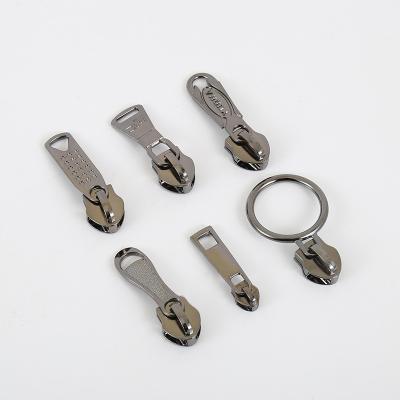 China Other Auto Lock #10 Zipper Puller Custom 100% Metal Alloy With Letter Logo for sale