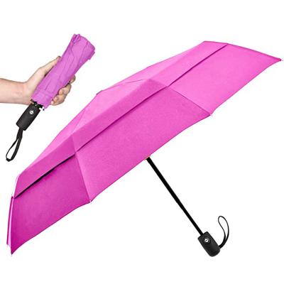 China Large Travel Umbrella DD1897 Lightweight Compact Auto Open/Close Double Vented Canopy Umbrella Strong Windproof Travel Umbrellas For Rain for sale