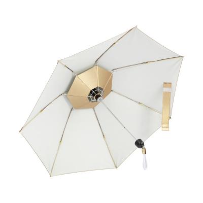 China Novelty New Product Factory Supplier Usb Folding Umbrella Reverse Usb Umbrella Portable Fan Umbrellas for sale