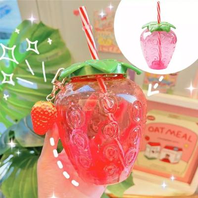 China Sustainable Low Price Of Brand New Strawberry Cup Strawberry Drink Cup Strawberry Cup Kawaii for sale