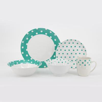 China New Design Viable Chinese Suppliers Unique Design White Or Pattern Dinner Set Ceramic Dinnerware, Combination Dishes Set For 6 People for sale