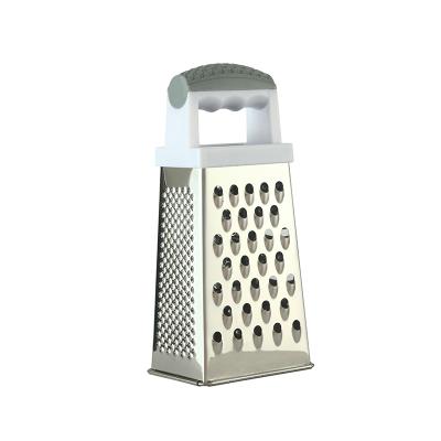 China High Quality Multifunctional Vegetable Viable Cheese 4 Sides Stainless Steel Kitchen Box Manual Grater for sale