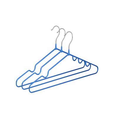 China Anti-Slip Clothes And Other Coated Wire Hanger Laundry Shops PVC Coated Hanger for sale