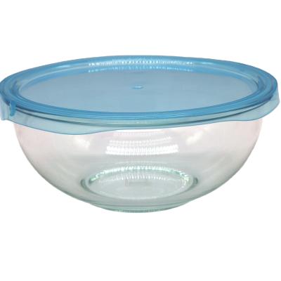 China Sustainable Promotional Good Quality High Borosilicate Glass With Lid 1600ml Glass PP Kitchen Storage Containers for sale