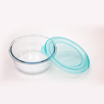 China High Sustainable Special Design Widely Used Borosilicate Glass With Lid 640ml PP Rectangle Glass Container for sale