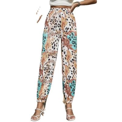 China New Fashion Anti-wrinkle Multicolor Custom Women Pants High Elastic Waist for sale