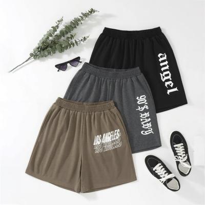 China wholesale Anti-wrinkle new fashion with letter waist shorts graphic elastic low price for sale