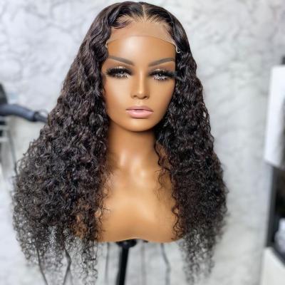 China Raw Virgin Human Hair 100% Brazilian Curly Cuticle Aligned Curly Hair Wigs Hair Lace Front Lace Wig Wholesale HD With Bleached Knots for sale