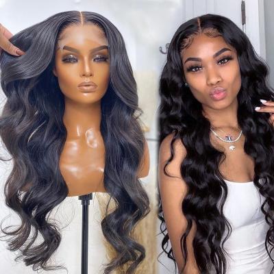 China Wholesale Cheap Body Wave Hair Wigs Indian Raw Virgin Hair Hd Double Drawn Lace Frontal Wigs Transparent Lace Front Wig Hair for sale