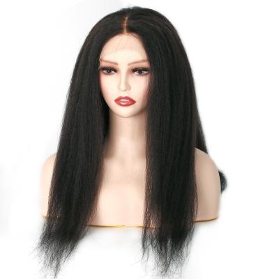 China Kinky Curly Straight Swiss Lace Frontal Wig Pre Plucked Loose Unprocessed Raw Indian Hair Full Lace Transparent Wig For Women for sale