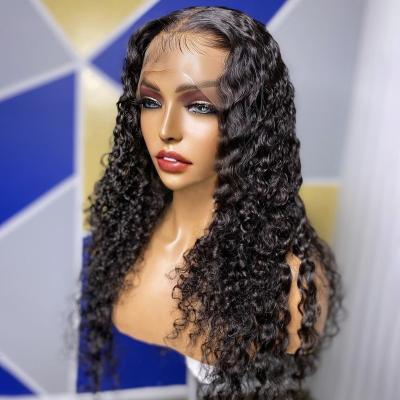 China Wholesales Virgin Human Hair 100% Indian Raw Curly Transparent Lace Front Wigs For Black Women Hair HD Lace Frontal Wigs for sale