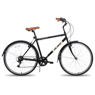 China JOYKIE 700C 7 Speed ​​Classic Street Vintage Bicycle City Black Touring Urban Bike Retro for sale