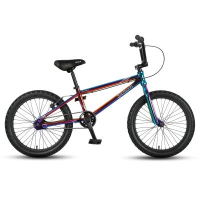 China Custom plating freestyle bike JOYKIE color oilslick stunt bmx bike chromoly bicycle, bicicleta bmx bike 20 inch freestyle bicycle for sale