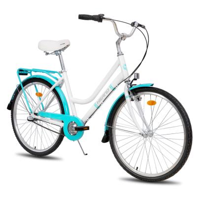 China Popular Ladies Bike JOYKIE Adult White Aluminum Classic Lady Bike 26 Inch City Cruiser Commuter Women Bicycle for sale