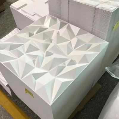 China Wholesale Diamond Modern Interior Decorative 3D PVC Wall Panels Modern Wall Panels With Best Price for sale