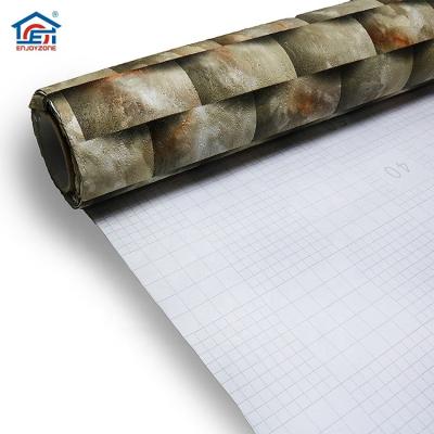 China Modern Strong Glue Wallpaper Home Decoration 3d Brick Stone Style Wall Sticker for sale