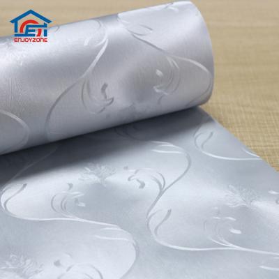 China Self Adhesive Modern Self Adhesive 3D Interior Decorative Silver Embossed Wallpaper for sale