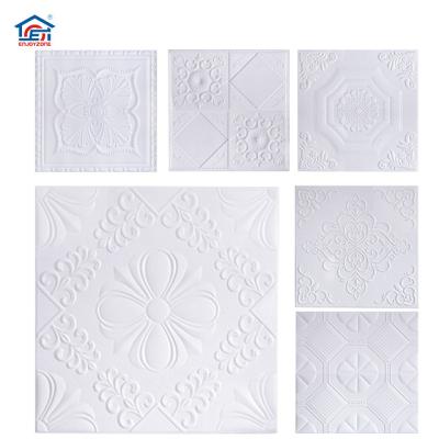 China Easy Cut And Trim White Color 3D Brick PE EVA Foam Wall Panels Vinyl 3d Wallpaper For Wall Home Decoration for sale