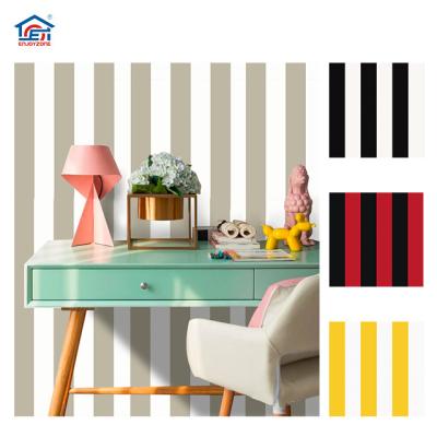 China Modem Home Decoration 53cm Strip Line Design Non Adhesive PVC Wallpaper Wall Covering for sale