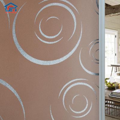 China Circles Self Adhesive Glass Decorative Wallpaper Frosted Glass Mirror Sticker for sale