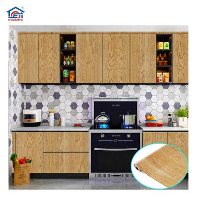 China Factory Supply Modern PVC Self Adhesive Wood Grain Vinyl Wrap Decorative Film For Furniture Decoration for sale