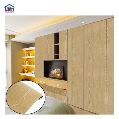 China Modern Self Adhesive Vinyl Wood Grain Furniture Sticker MDF Coating PVC Film for sale