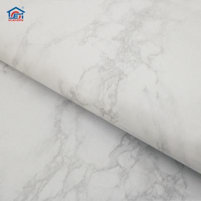 China Modern Free Sample White and Gray Marble Luxury 3D Interior Decorative PVC Wallpaper Mural for sale