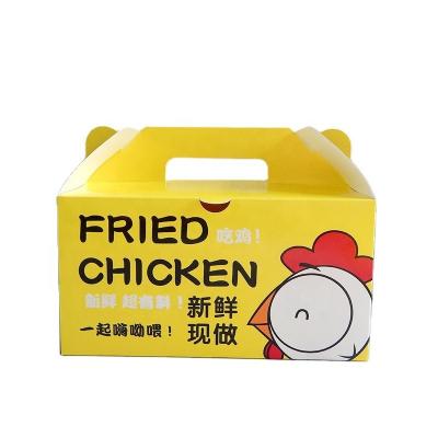 China Disposable Fried Chicken Paper Packaging Box Disposable Takeout Chicken Takeout Paper Box for sale