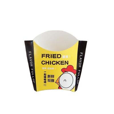 China Disposable Custom Printing Disposable Cone French Fries Paper Packaging for sale