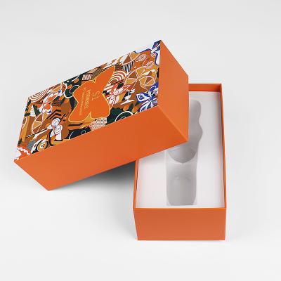 China Recyclable custom logo cosmetic paper box luxury perfume package boxes with insert for sale