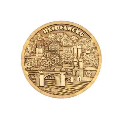 China High Quality Custom Metal Antique Coin Challenge Europe 3D Gold Spanish Coin for sale