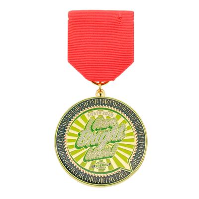 China Bright Idea New Design Europe Style 3d Medals Custom Letter Green Metal Medal for sale