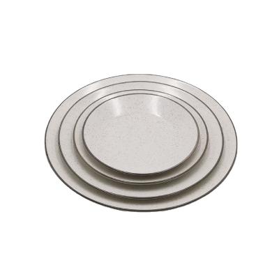 China Sustainable Style Modern Round Plates Dinnerware Sets Ceramic Dinner Plate And Bowl Set for sale