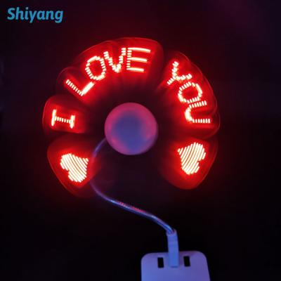 China Programmable Air Cooling Fan Portable USB LED Fan Self Programmable USB Message Fan for sale