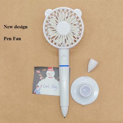 China Custom LOGO Rechargeable Portable Handheld Fan, Pen USB Charging Mini Handy Fan for sale