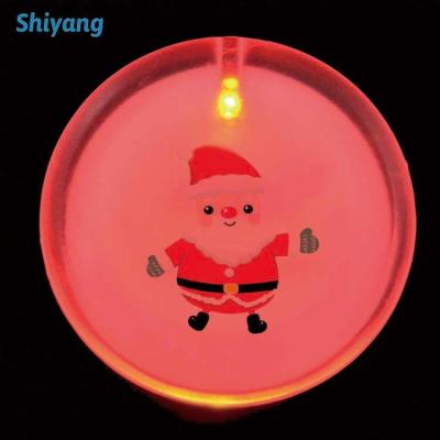 China LED Flashing Party Supplies Christmas Light Custom LOGO Printing LED Glow Pin Badge for sale