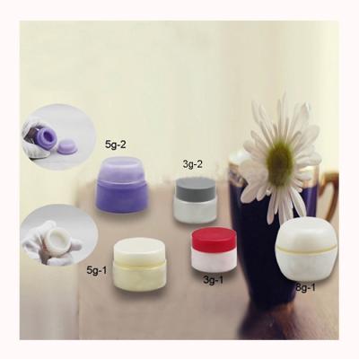 China 3g 5g 8g PP Cosmetic Sample Colorful Plastic Jar For Cosmetic for sale