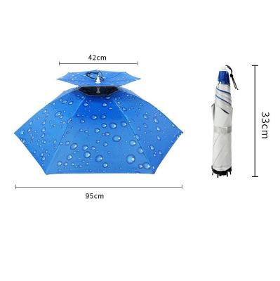 China High Quality Hat Umbrellas Especially Large Double Layer Air Head Hat Umbrella for sale