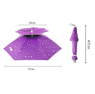 China Large Size Double Layer Hat Umbrellas Air Main Sun Shade Hat Hat Umbrella for sale