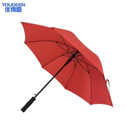 China Straight Umbrella Automatic Open Manual Narrow Cheap Bulk Red Advertise Adult Straight Umbrella Popular Manufacture For Lady for sale