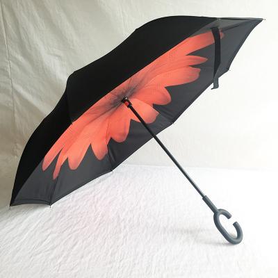 China Umberlla Reverse Hot Sale Double Layer Rain High Quality Reversible Upside Down Umbrella for sale