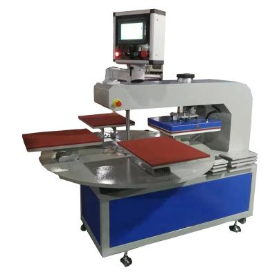 China Garment Fabric Textile 38x38cm 4 Station Rotary Heat Press Machine For Printing T-shirt/Cloth/Bag/Sportswear/Polo Mouse Pad for sale