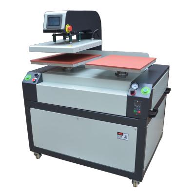 China Garment Shops 2 Station Pneumatic/Hydraulic Top Sublimation Heat Transfer Press Machine With 60*80cm For Cloth/T-shirt/Polo T-shirt for sale